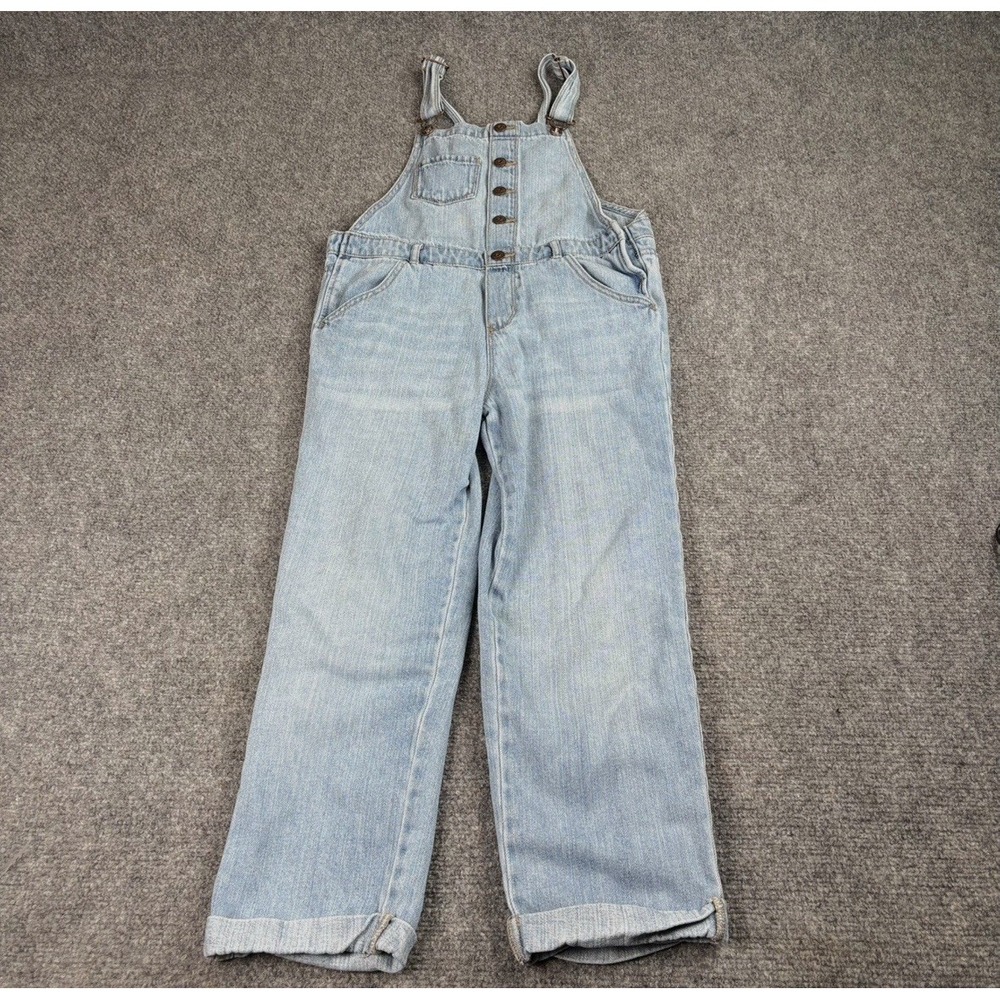 Y2K Oshkosh B'gosh Denim‎ Overalls Girls 14 Button Front Distressed Country Farm